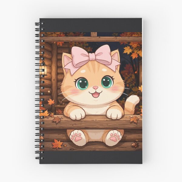 Item preview, Cute Fall Window Cat Cabin Autumn Cozy Leaves Night designed and sold by Moody Vibes Studio.
