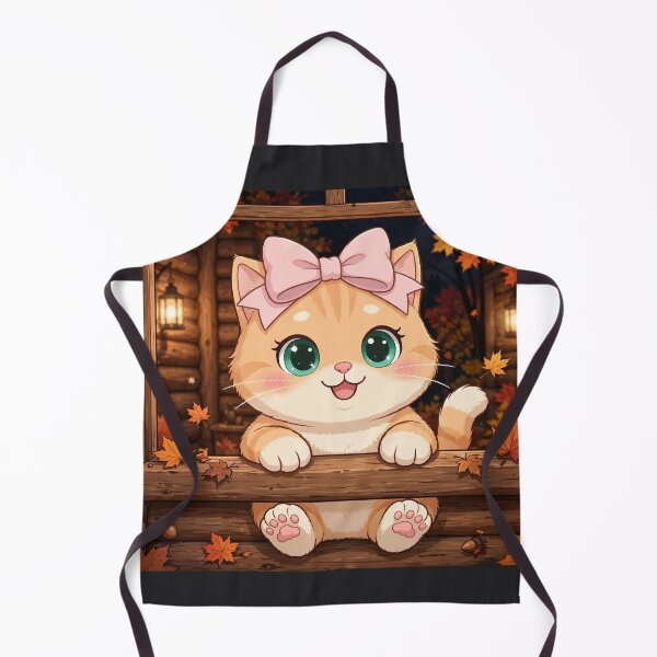 Item preview, Cute Fall Window Cat Cabin Autumn Cozy Leaves Night designed and sold by Moody Vibes Studio.