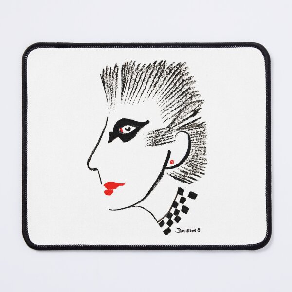 Item preview, 1981 Punk Rock Mohawk Portrait – Vintage New Wave Line Art designed and sold by RedHook-Art.