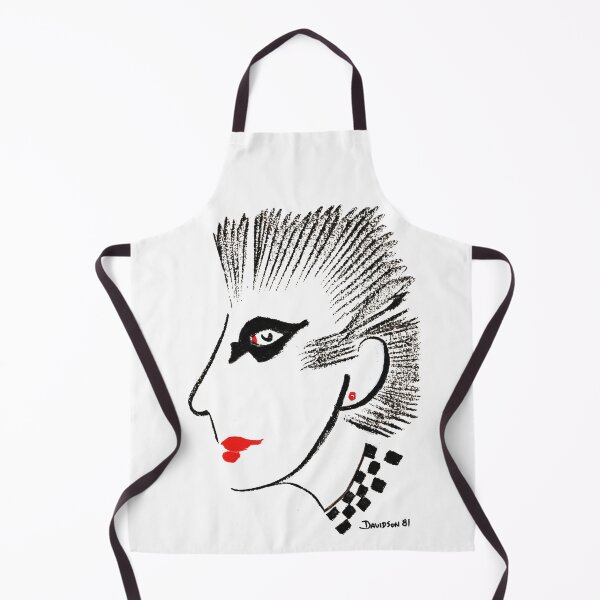 Item preview, 1981 Punk Rock Mohawk Portrait – Vintage New Wave Line Art designed and sold by RedHook-Art.