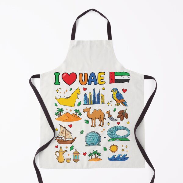 Item preview, I Love UAE Cute Cultural Doodles & Iconic Landmarks أنا أحب الإمارات - توثيق فني لأبرز المعالم الحديثة والتراثية designed and sold by mashmosh.
