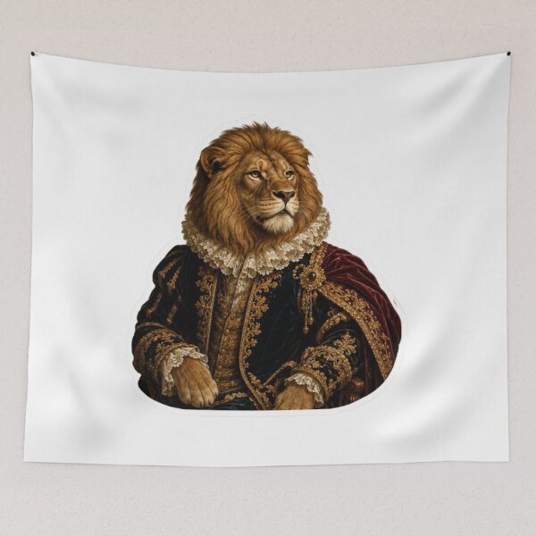 Item preview, Regal Lion in Renaissance Royal Attire designed and sold by Snurly.