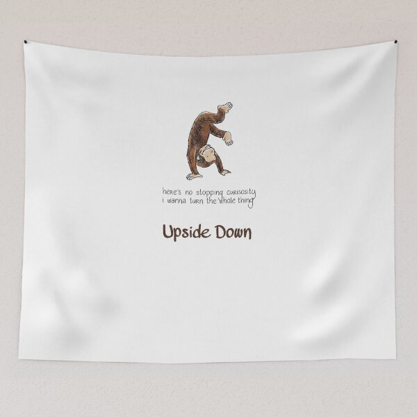 Item preview, Curious Monkey Upside Down Surfboard Funny Retro Adventure T-Shirt designed and sold by Doptlavia.