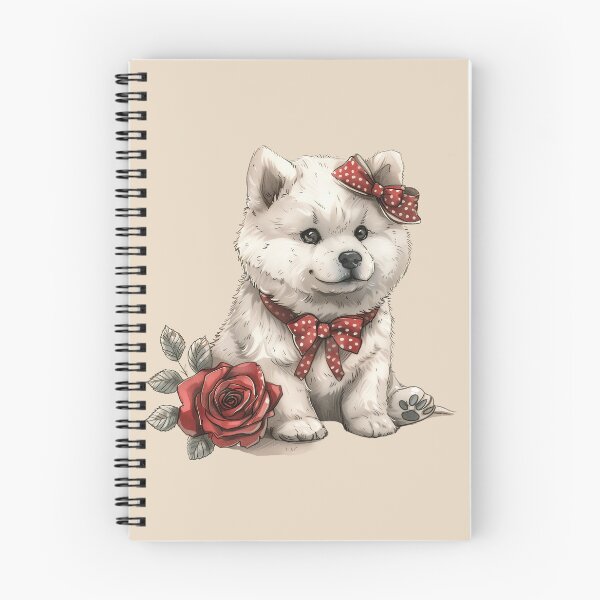 Item preview, Samoyed with a Rose and Polka Dot Bows designed and sold by Erika Kaisersot.