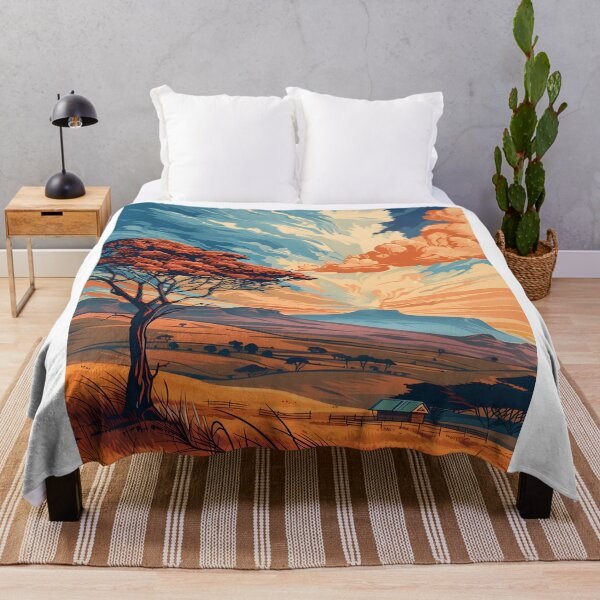 Item preview, Vibrant African Savanna Sunset Illustration designed and sold by tamararasnowi.
