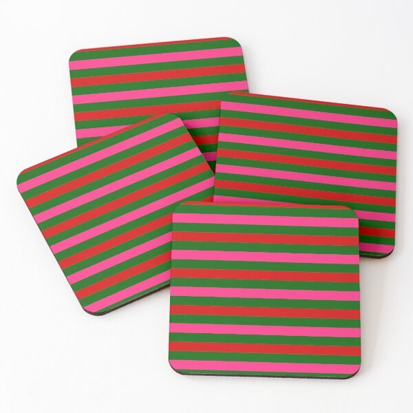 Item preview, Red And Pink Stripes Design Green  designed and sold by PatternTitan.