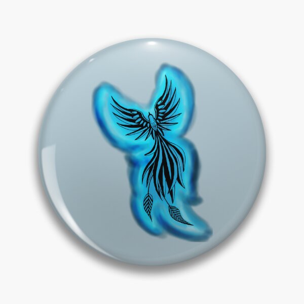 Item preview, Electric Blue Phoenix - Neon Flame Firebird Fantasy Art designed and sold by URSM.