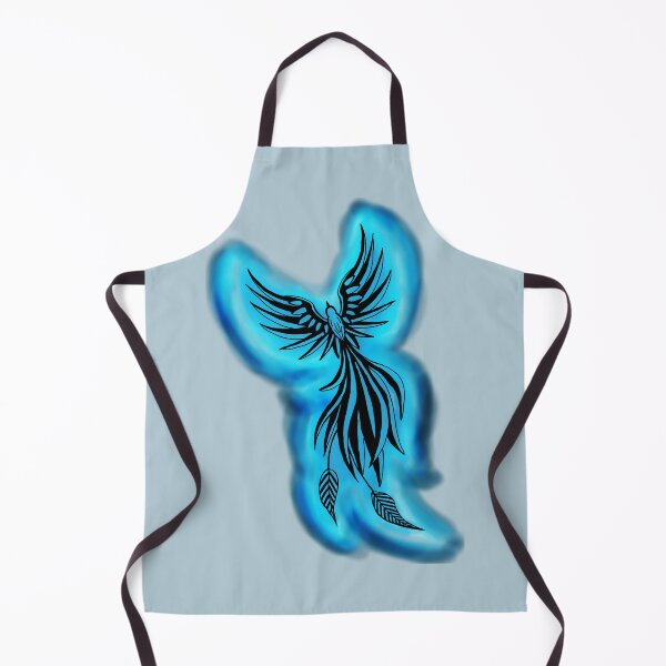 Item preview, Electric Blue Phoenix - Neon Flame Firebird Fantasy Art designed and sold by URSM.