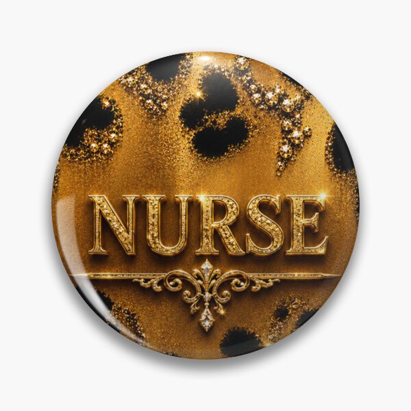 Item preview, Luxury Gold Leopard Nurse – Glam Animal Print designed and sold by HO•Designs.