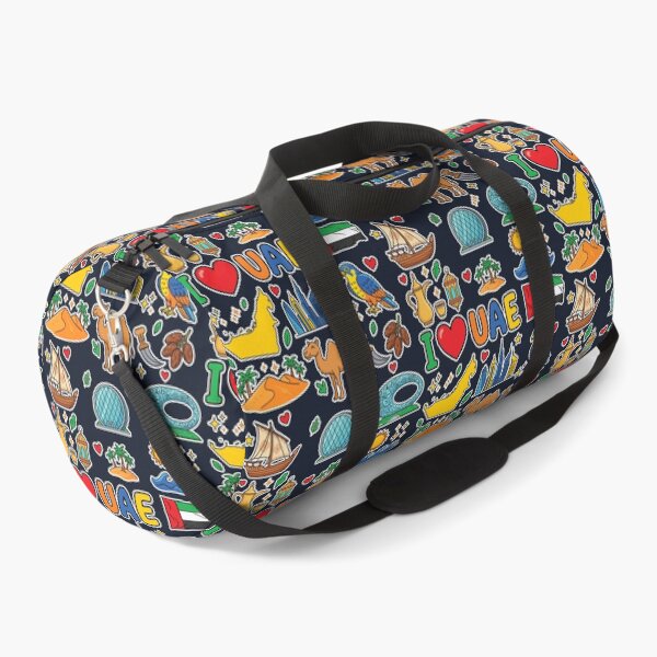 Item preview, UAE Landmarks & Modern Dubai Heritage Doodle Collage معالم وتراث دولة الإمارات - رسم كرتوني لطيف designed and sold by mashmosh.