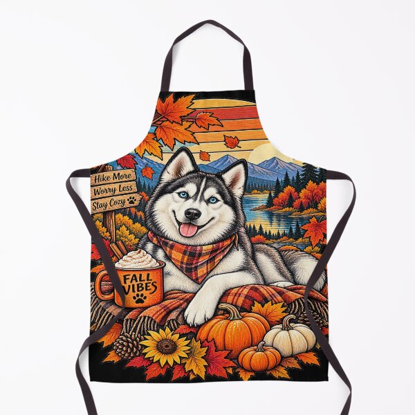 Item preview, Fall Vibes Husky – Cozy Autumn Mountain Adventure designed and sold by alw951.