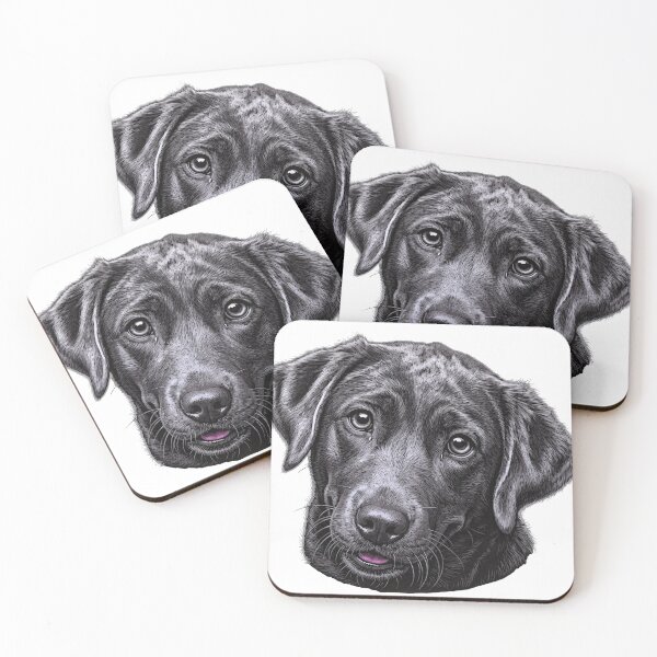 Item preview, Illustration, Black Labrador head designed and sold by Kirei-Lily.