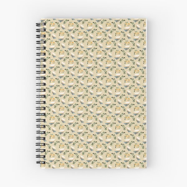 Item preview, Blue and Cream Watercolor Stacked Books and Botanical Flowers Earthy Yellow designed and sold by JasmineGDesigns.