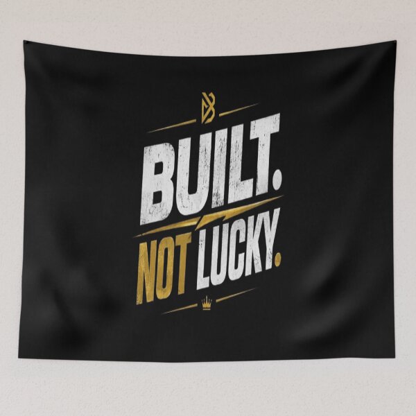 Item preview, Built Not Lucky – Motivation, Discipline & Hard Work Fitness Design designed and sold by v6ziix.