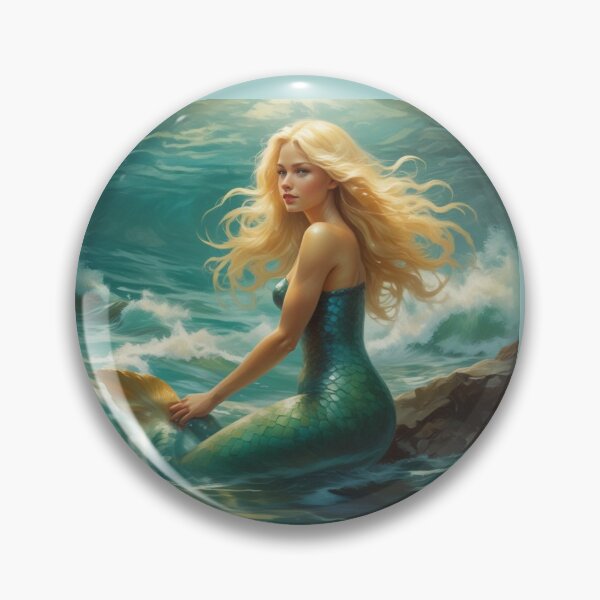Item preview, Blonde mermaid in the ocean designed and sold by Linda La Guardia.