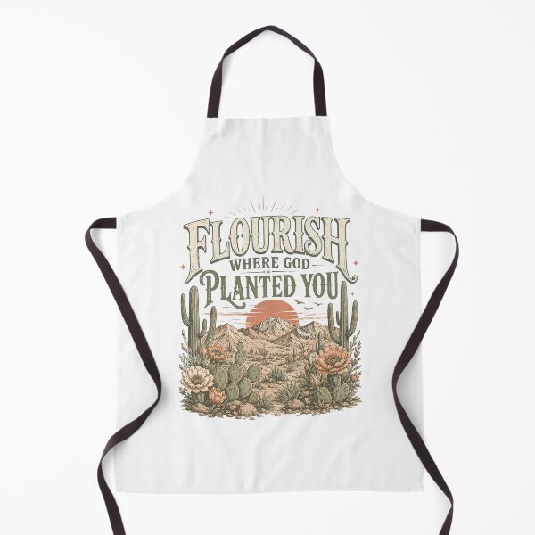 Item preview, Flourish Where God Planted You – Christian Desert Faith Inspirational Design designed and sold by SoulThread Studio.