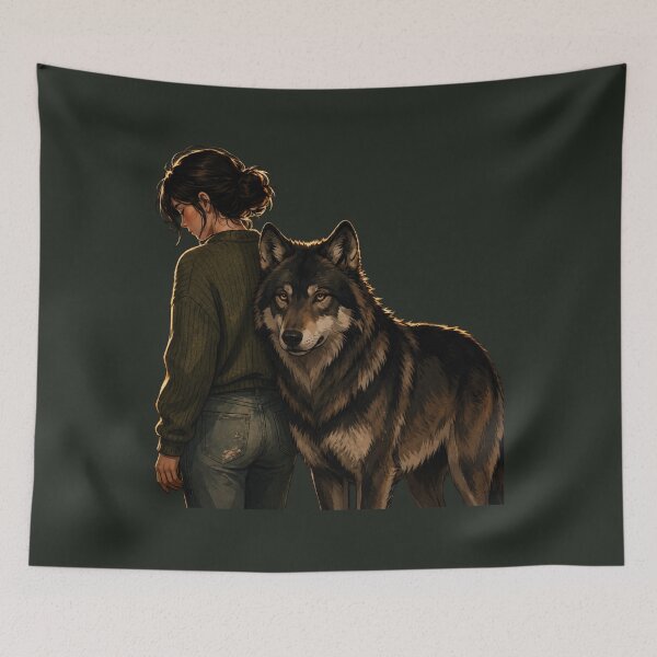 Item preview, Protected by Unconditional Love Loyal Wolf Companion designed and sold by Safe Haven Pets.