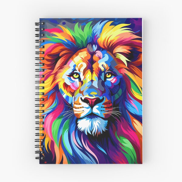 Item preview, Rainbow Colors Fantasy Lion's Face In Vibrant Hues designed and sold by DEC02.