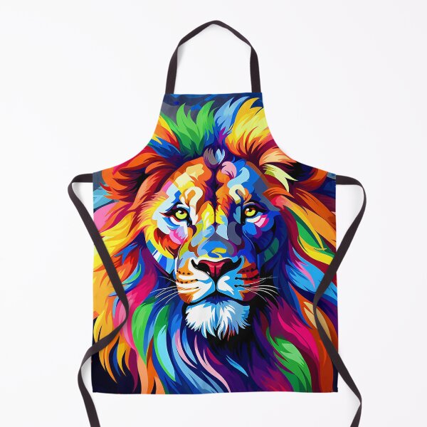 Item preview, Rainbow Colors Fantasy Lion's Face In Vibrant Hues designed and sold by DEC02.