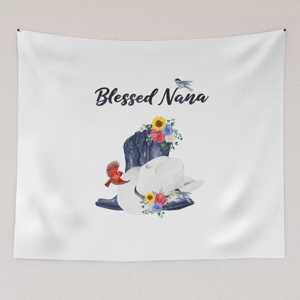 Item preview, Blessed Nana with Cowboy Boots, Wildflowers & Birds designed and sold by JeweledDesigns.