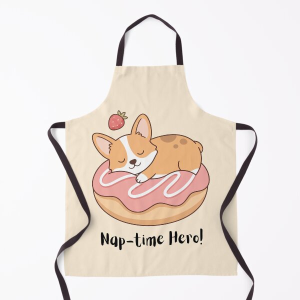 Item preview, Corgi Sleeping On Donut Strawberry Cute Dog Nap designed and sold by Amir Faysal.