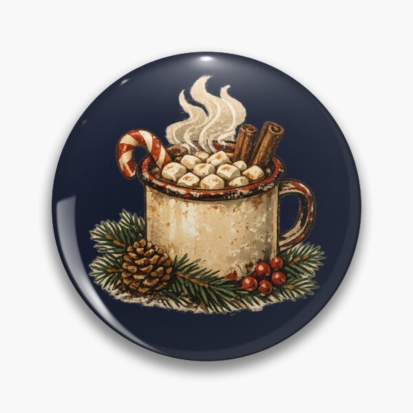 Item preview, Vintage Retro Winter Christmas Holiday Cottagecore Cozy Hot Cocoa Mug Gift  designed and sold by Artycom.