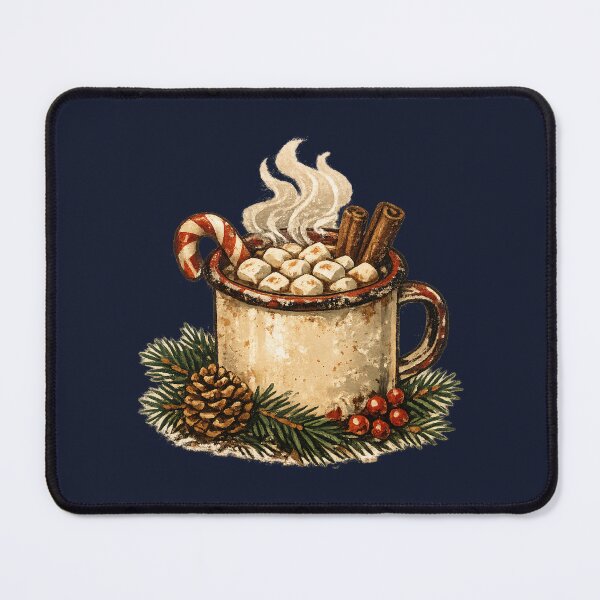 Item preview, Vintage Retro Winter Christmas Holiday Cottagecore Cozy Hot Cocoa Mug Gift designed and sold by Artycom.