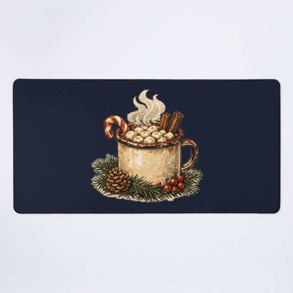 Item preview, Vintage Retro Winter Christmas Holiday Cottagecore Cozy Hot Cocoa Mug Gift designed and sold by Artycom.