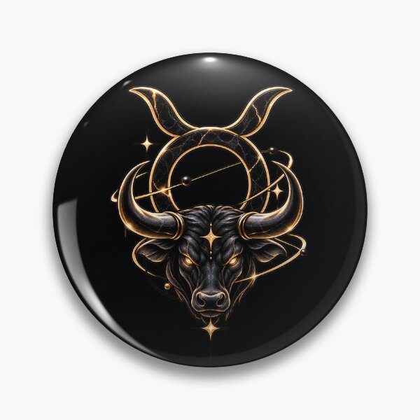Item preview, Black and Gold Zodiac Bull – Taurus Design designed and sold by teamzeta.