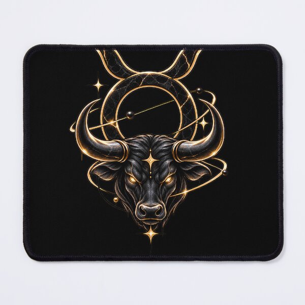 Item preview, Black and Gold Zodiac Bull – Taurus Design designed and sold by teamzeta.