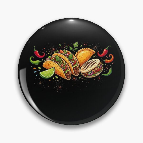 Item preview, Mexican Street Food Tacos Empanada Arepa Graphic Art designed and sold by Nakrisa.