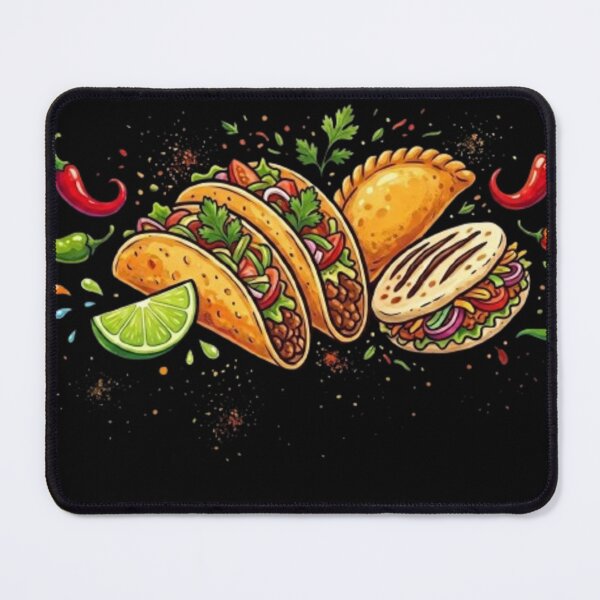 Item preview, Mexican Street Food Tacos Empanada Arepa Graphic Art designed and sold by Nakrisa.