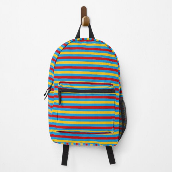 Item preview, Red And Yellow Stripes Design Blue designed and sold by PatternTitan.