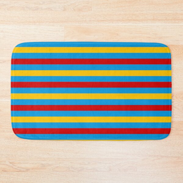 Item preview, Red And Yellow Stripes Design Blue  designed and sold by PatternTitan.