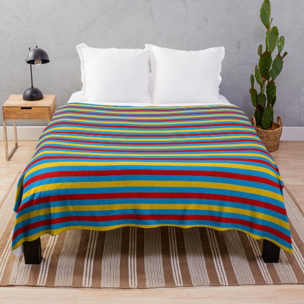 Item preview, Red And Yellow Stripes Design Blue designed and sold by PatternTitan.