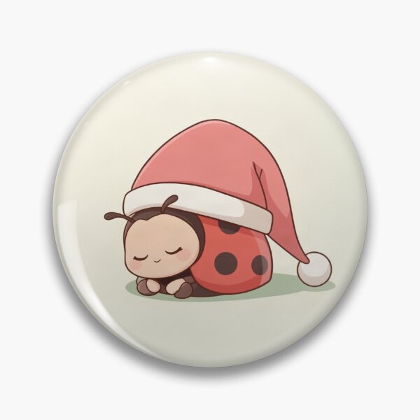 Item preview, Cute Sleeping Ladybug in Oversized Santa Hat – Christmas Cartoon designed and sold by mayatA-rt.