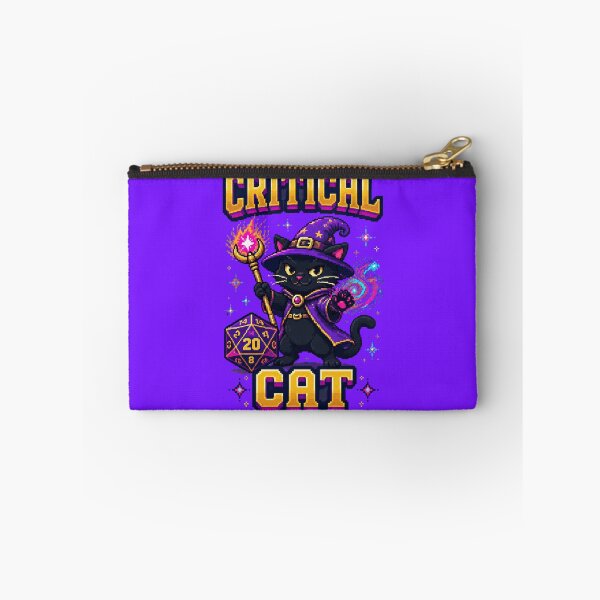 Item preview, Critical Cat — Pixel Wizard Kitty RPG Gamer designed and sold by Miauau Studio.