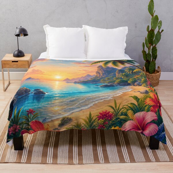 Item preview, Vibrant Tropical Rocky Coast Art designed and sold by LuisWorks.