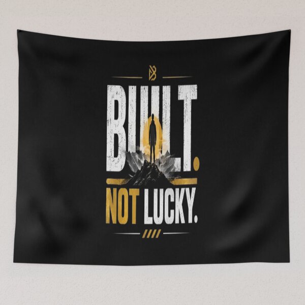 Item preview, Built Not Lucky  Motivation, Discipline & Hard Work Fitness Design designed and sold by v6ziix.