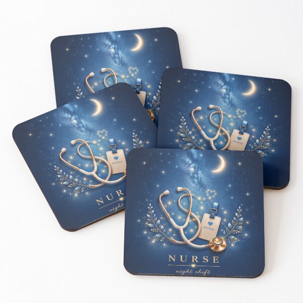 Item preview, Night Shift Nurse – Blue Moon & Stethoscope Aesthetic designed and sold by HO•Designs.