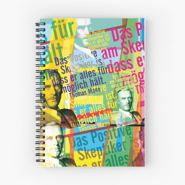 Artikelvorschau, Thomas Mann Skeptiker Zitat Literatur Popart Collage entworfen und verkauft von Mauswohn.