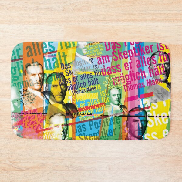 Item preview, Thomas Mann, skeptic, quote, literature, pop art, collage designed and sold by Mauswohn.