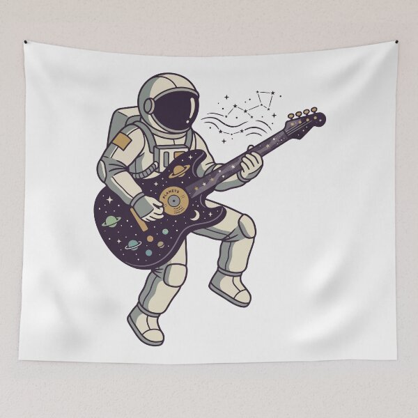 Item preview, Astronaut Playing Guitar In Space Planets Galaxy Rocker designed and sold by Amir Faysal.