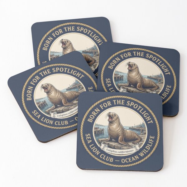 Item preview, Born For The Spotlight Sea Lion Humor Badge designed and sold by CalmCapy Co.