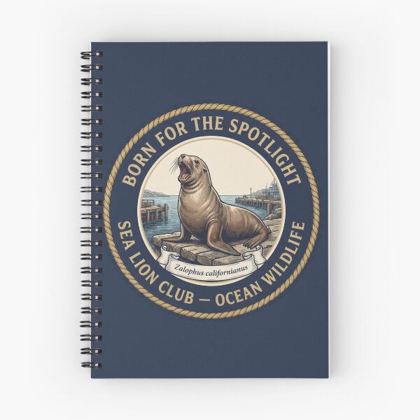 Item preview, Born For The Spotlight Sea Lion Humor Badge designed and sold by CalmCapy Co.