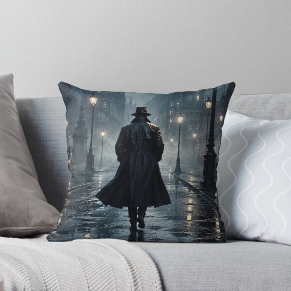 Item preview, Noir Detective in Foggy Victorian Street – Gothic Mystery Thriller Poster designed and sold by lavanya11.