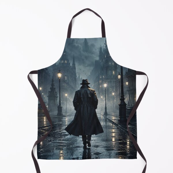 Item preview, Noir Detective in Foggy Victorian Street – Gothic Mystery Thriller Poster designed and sold by lavanya11.