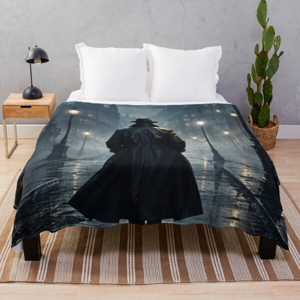 Item preview, Noir Detective in Foggy Victorian Street – Gothic Mystery Thriller Poster designed and sold by lavanya11.