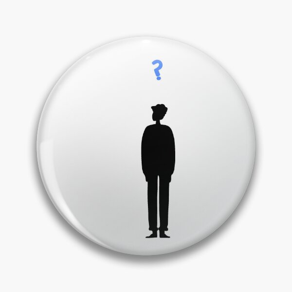 Item preview, Confused Man Silhouette with Blue Question Mark Minimalist Artwork designed and sold by somimalikkk.
