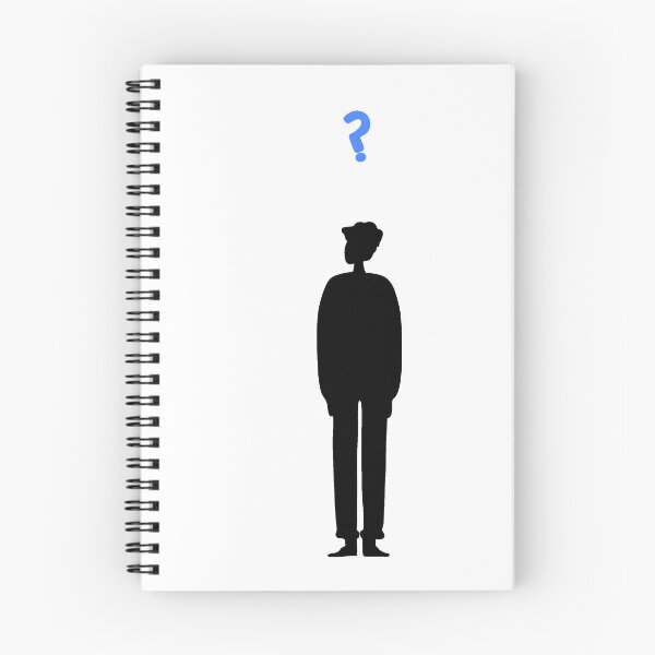 Item preview, Confused Man Silhouette with Blue Question Mark Minimalist Artwork designed and sold by somimalikkk.